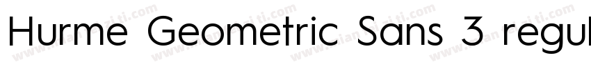 Hurme Geometric Sans 3 regular字体转换
